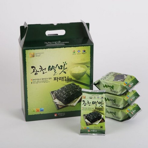 별식품 광천김 파래식탁김 15봉, 15개, 15g