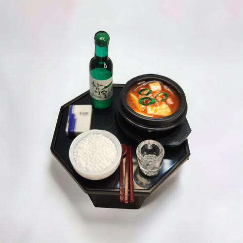 금명 프리미엄 납골당장식 김치찌개 술상 상차림 담배 소주 제사상 봉안당 추모장식 추모관 추모공원 봉안음식, 혼합색