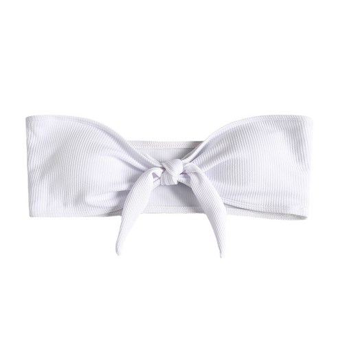 ANKRIC 여자풀빌라수영복 섹시한 끈이없는 활 여자 스플릿 비키니 비키니 수트, 하얀색