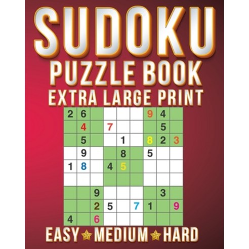 Mini Puzzle Books: Sudoku Extra Large Print Size One Puzzle Per Page (8x10inch) of Easy Medium Hard... Paperback, Independently Published