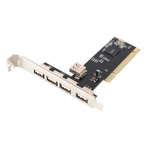 Xzante PCI-USB 확장 카드 PCI-USB2.0 4개 포트 5개 동시에 사용 가능, 보여진 바와 같이