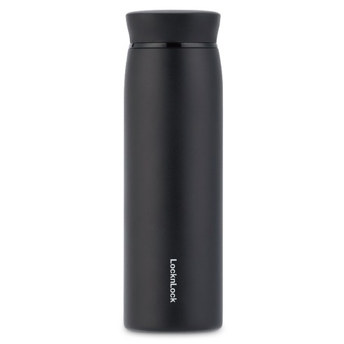 부티크 백화점 모션 텀블러 경량 휴대용 물컵 커플 심플 스테인리스 컵, 460ml  블랙 회전 캡 LHC4244