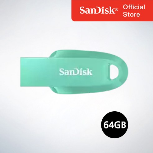 샌디스크코리아 공식인증정품 USB메모리 Ultra Curve 울트라 커브 USB 3.2 CZ550 64GB 민트그린, 64기가