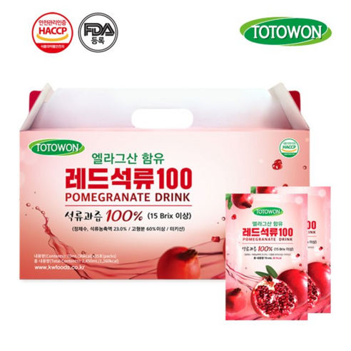 휴럼 정성담은 석류 1박스 (80ml x 30포), 80ml, 1개 석류1상자 11 강원식품 레드석류100 70mL, 140개