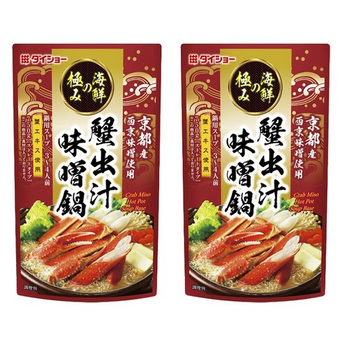 다이쇼 게 육수 미소 나베 스트레이트 타입, 2개, 750g