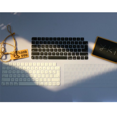 와이케이몰 애플 매직 키보드 용 고탄력 고급 TPU 방수 투명 키스킨 커버 – 2021년식 A2449 A2450, 1개 다이소키보드스티커