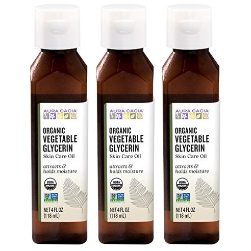 아우라카시아 스킨 케어 베지터블 글리세린, 118ml, 3개