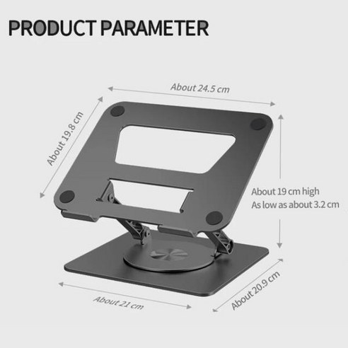 제우스모니터  제우스랩 휴대용모니터거치대 태블릿받침대접이식 노트북 홀더 스탠드 높이 조절 가능 중공 냉각 지원, 04 Laptop