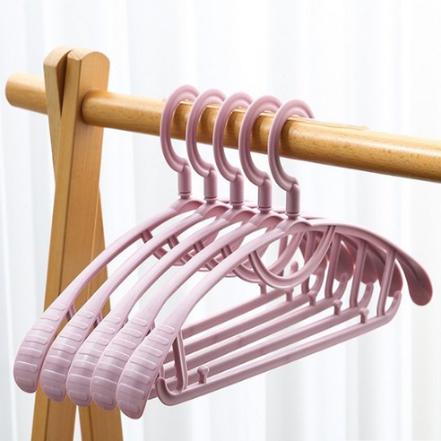 유레카 미끄럼방지 늘어남방지 플라스틱 정장 옷걸이, 20개, 핑크