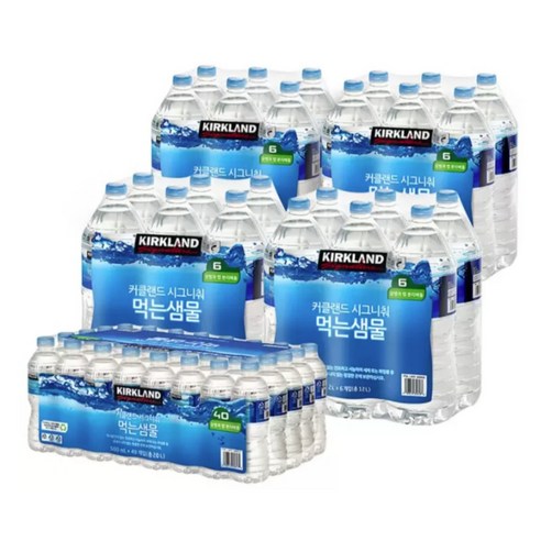 코스트코 커클랜드 시그니춰 먹는 샘물 2L x 24 + 500ml x 40, 68L, 1세트