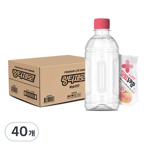 링티제로 무라벨 복숭아맛, 340ml, 40개