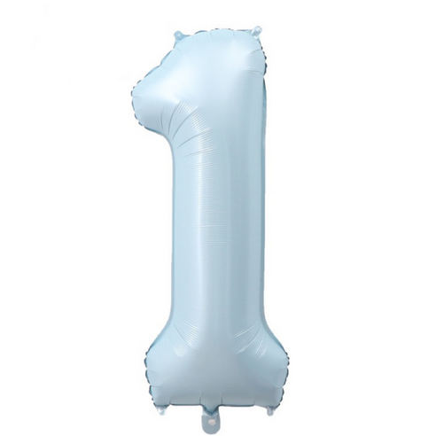 팡파티 숫자 레터링 풍선 101cm 1, 베이비블루, 1개