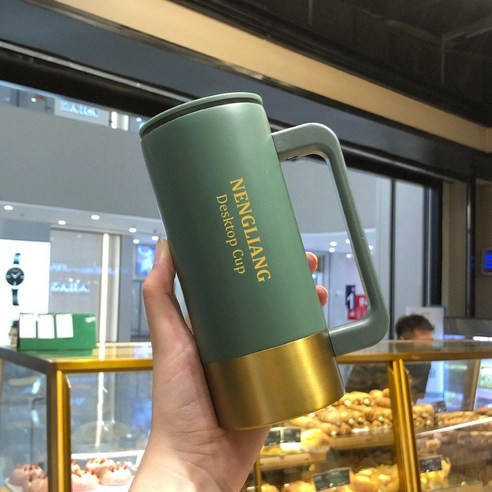 ZZJJC 아이디어 보온병 아이디어 텀블러 아웃도어 보온병, 녹색, 355ml