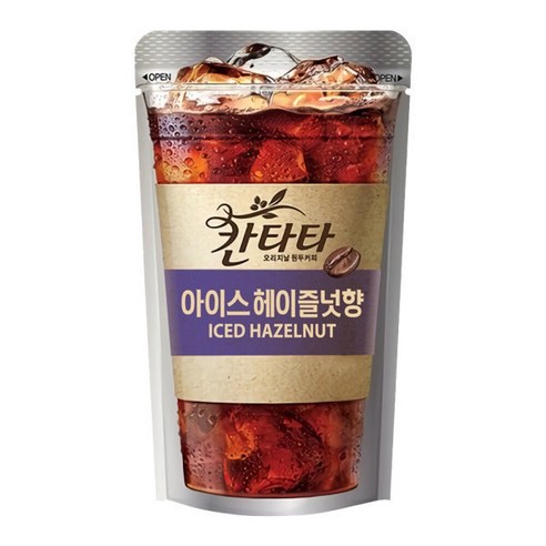 칸타타 아이스 헤이즐넛향 230ml 10개 파우치 x5각