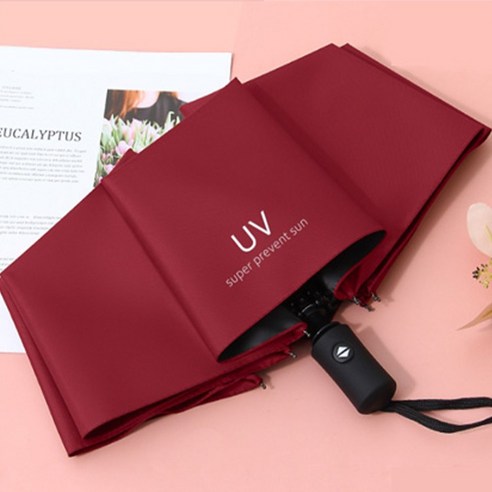 벨르모드 UV 자외선 차단 암막 자동 3단 양산 우산 겸용