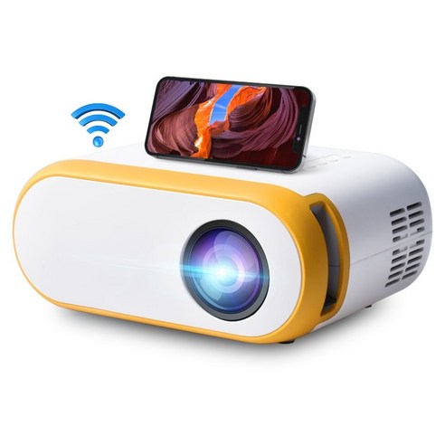 스마트 미니 프로젝터 씨앤케이 HD 미니빔프로젝터 RnK72 10 미니빔 스마트 HD LED LCD 휴대용 비디오 비머 Q11 미니 프로젝터 최고의 홈 시어터 와이파이 무선 스크린, 01 Q11 Yellow_04 영국 플러그