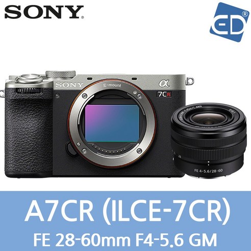 [소니정품] A7CR/ 풀프레임/A7CR/미러리스 카메라 ILCE-7CR /ED, 03 A7CR FE 28-60mm F4-5.6-실버