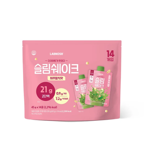 랩노쉬 슬림쉐이크 45g x 14개 - 제주말차맛