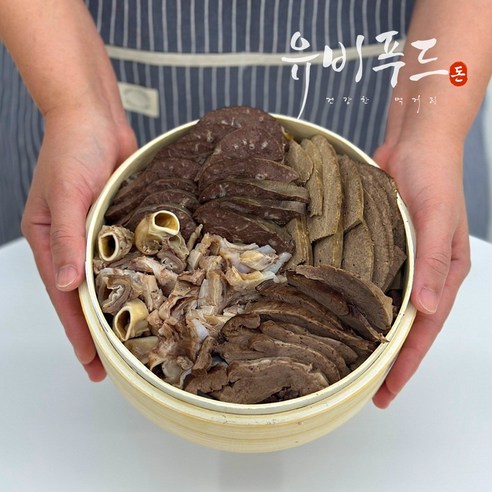 유비 국내산 돼지 내장 부속 모둠 2.5kg~3kg 간 허파 염통 울대 순대 HACCP인증 찰순대 1kg, 1개