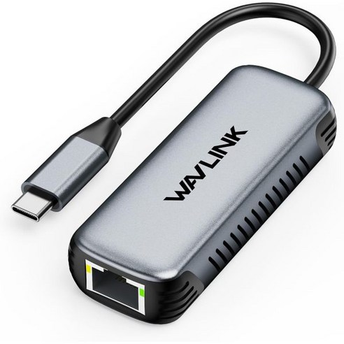 WAVLINK 5Gbps USB CEthernet 어댑터 5000Mbps USBCRJ45 네트워크 변환기썬더볼트 43 호환 Windows Mac OS iPad 호환OS용 알루미