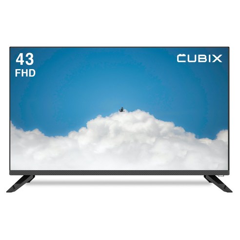   큐빅스 FHD LED TV 109cm(43인치) 에너지효율 1등급 IPTV 스탠드형 벽걸이형 자가설치 기사방문설치, 스탠드 택배배송