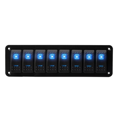 다기능, 편의성 차량용멀티소켓  2 3 4 5 6 8 갱 보트 해양 스위치 패널 12V 방수 42A 듀얼 USB 충전기 소켓 LED 디지털 전압계 트럭 RV, 29.8 Gang – Green LED