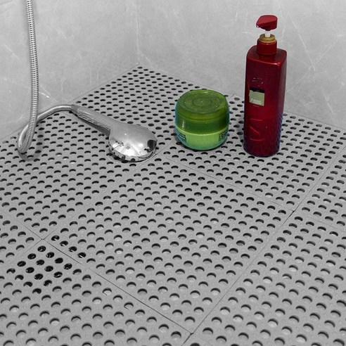 일본식 샤워실 미끄럼 방지 발판 욕실 미끄럼 방지 매트 방석 목욕실 화장실 매트 발판 화장실 샤워실 발판 바닥 흰색(구멍 업그레이드) *cm(조각), 다크 그레이(14구멍 승급) 30*30cm(8매)