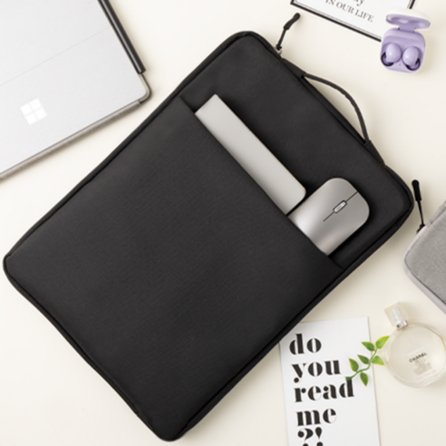루미노라 13~14인치 15~16인치 노트북 파우치, 블랙, 1개