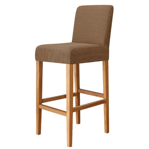 탄력 강화 가정용 바 의자 커버 호텔 바 의자 커버 알갱이 스웨이드 높은 의자 커버, 18# 깊은 카페