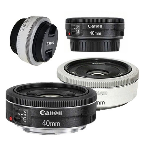 캐논 정품 EF 40mm F2.8 STM 단렌즈 번들렌즈 팬케익렌즈, 화이트