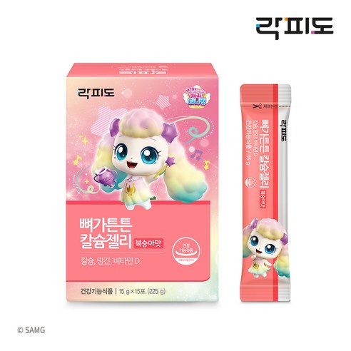 락피도 뼈가튼튼 칼슘젤리 15p, 225g, 1개