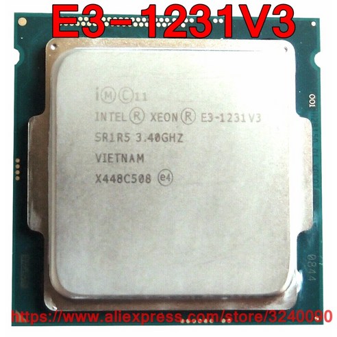 CPU 제온 E3-1231V3 프로세서 쿼드 코어 E3 LGA1150 V3 1231 3.40GHz 8M 80W, 한개옵션0
