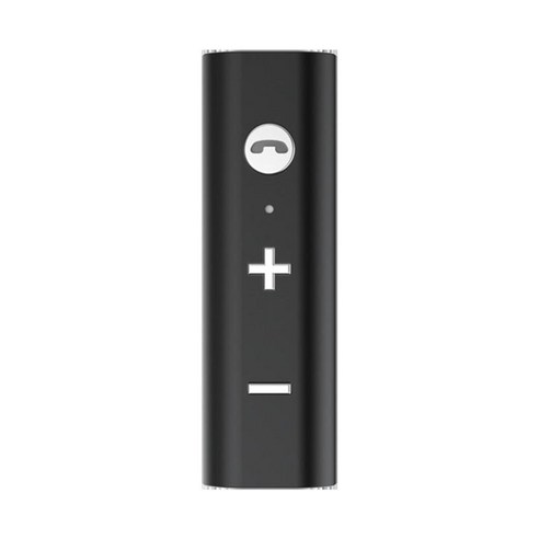 GHSHOP 소형 Lavalier Bluetooth 오디오 수신기 내장 마이크 핸즈프리 오디오 어댑터 3.5mm AUX 어댑터, 5.23 x 2.16 x 2.05cm, 플라스틱, 검은 색