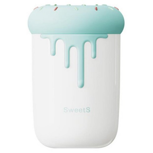 노 브랜드 250ml 사랑스러운 도넛 공기 가습기 로맨틱 led 램프와 usb 아로마 디퓨저 미니 자동차 물 미스트 메이커 분무기 b, 파란