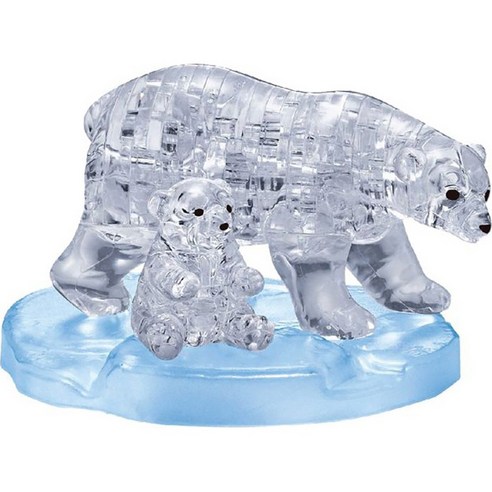 북극곰 크리스탈 입체퍼즐 40피스, 40pcs, 혼합색상