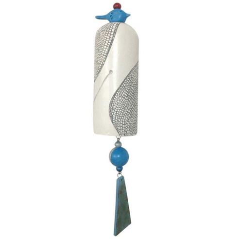 아름다운 새 소박한 Windchime 걸이 정원 마당 장식에 매달려 함께 야외 수지 바람 차임 펜던트 장식, 파란색