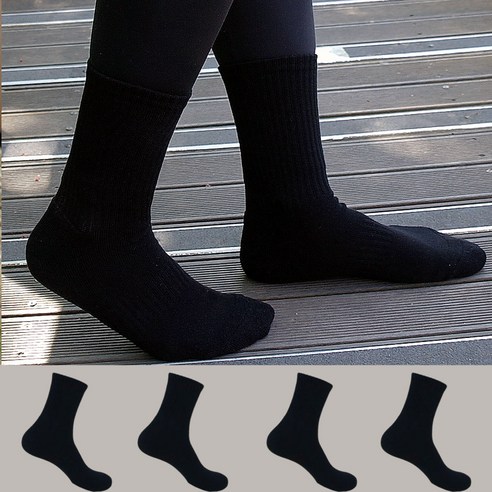 다두리 스포츠양말, 남성 블랙, 5개