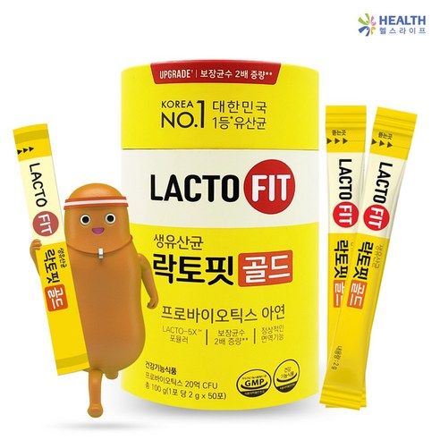 락토핏생유산균골드 종근당 건강 락토핏 생 유산균 골드 LACTO FIT 프로바이오틱스 분말 스틱, 100g, 6개