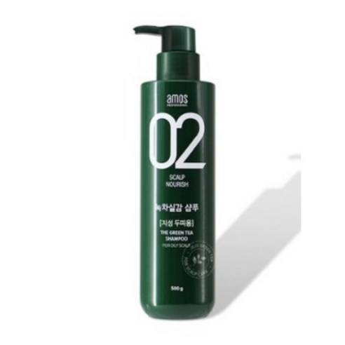 아모스 녹차실감 지성두피 프레쉬 샴푸, 4개, 500g