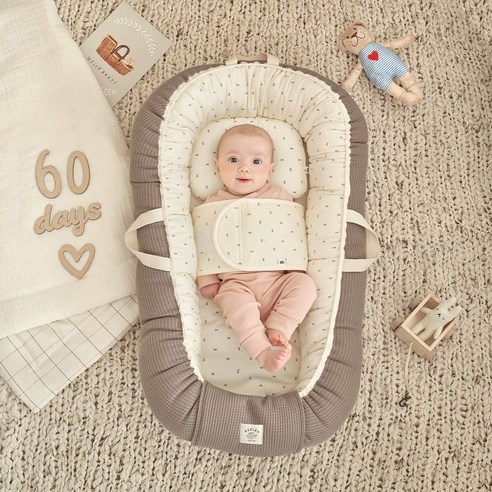 에시앙 모디 신생아보트 아기침대 (+스와들스트랩) (디자인선택), 모디브라운