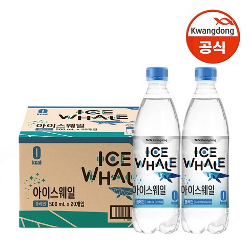 광동 아이스웨일 탄산수 플레인 500ml x 20펫, 20개