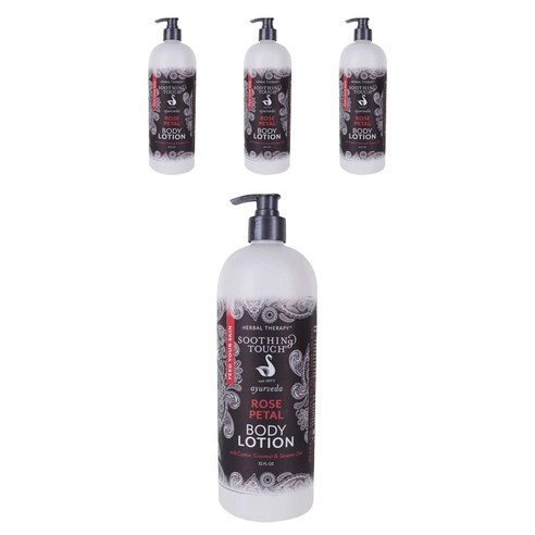 수딩터치 바디 로션 로즈 페탈 향, 4개, 946.4ml