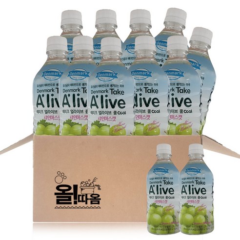 (올따옴) 덴마크 얼라이브 샤인머스켓 500ml 12입, 12개