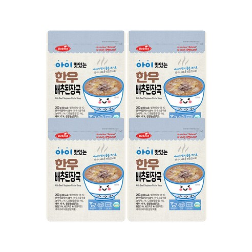 베베스트 아이 맛있는 한우 배추된장국, 4개
