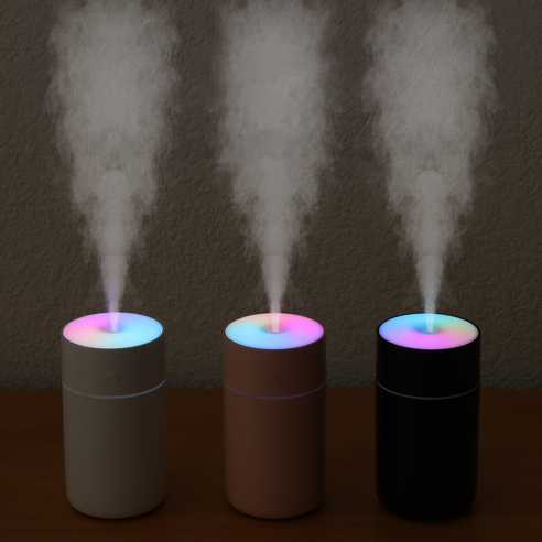 테크만만 무선 차량용 충전식 저소음 미니 가습기 - 강력한 가습력과 편리한 사용성으로 통풍이 좋은 차량 내부 환경을 유지하는 제품