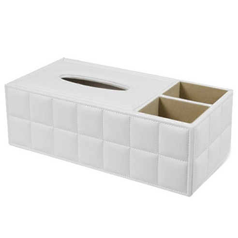 히키스 2칸 정리 리모컨 티슈케이스, 블랙