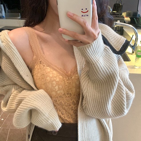 가을 겨울 브이넥 레이스 벨트 보온 조끼 벨벳 보온 속옷 벨트 브래지어