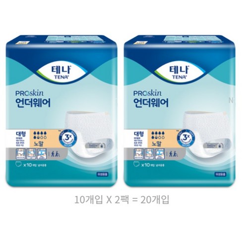 테나 남녀공용 언더웨어 노말 성인기저귀, 대형, 20개입, 3개 카네이션효은언더웨어 테나 남녀공용 언더웨어 노말 성인기저귀, 대형, 20개입, 3개 카네이션효은언더웨어