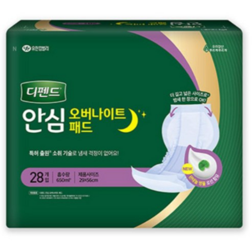 디펜드 남녀공용 안심 장시간용 패드 속기저귀 성인기저귀, 28개입, 1개