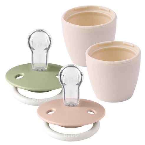 빕스 디럭스 실리콘 쪽쪽이+실리콘캡 2p 세트, Free Size(0~3세), 블러쉬나이트&세이지나이트